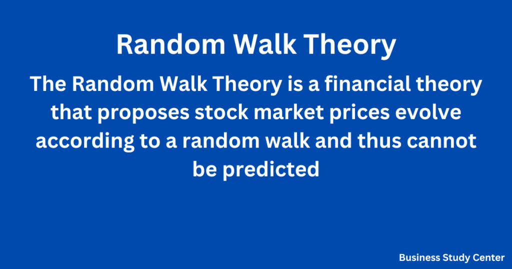 Random Walk Theory