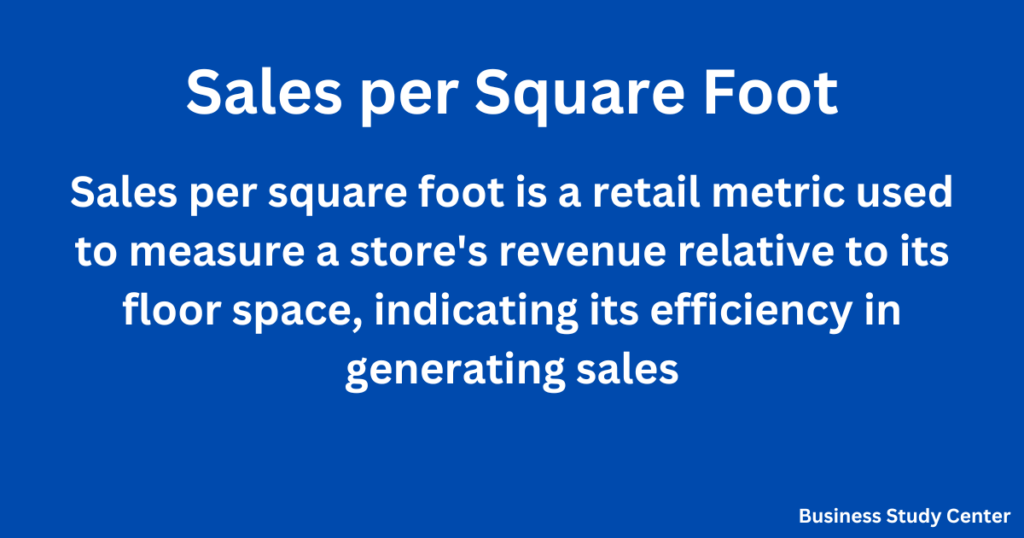 Sales per Square Foot